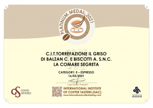 International Coffee Tasting: assegnate le Platinum Medal 2021 ai cinque caffè top